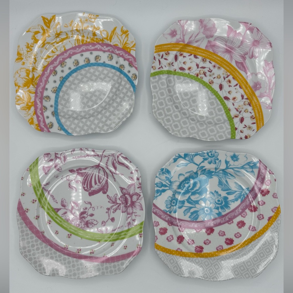 Rosanna Cadogan Gardens Spring Floral Salad Desert 8” Plates
